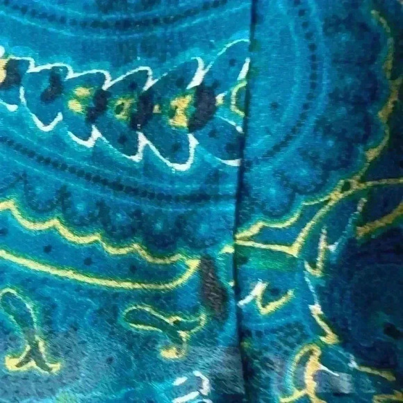 Vintage New York City Design Co Paisley Green Fairy Core Silk Tunic Medium - Picture 9 of 10